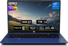 15.6" FHD IPS Student-Laptop Computer - 16GB RAM 1TB SSD, 4 Cores 13th Gen Intel N150(Beat to i3-1115G4, Up to 3.6GHz), 65W GaN Type-C, Fingerprint,...