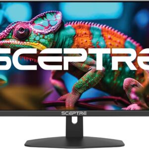 Sceptre New 27-inch Gaming Monitor 100Hz 1ms DisplayPort HDMI x2 100% sRGB AMD FreeSync Build-in Speakers, Eye Care Frameless Machine Black 2024 (E275W-FW100T)