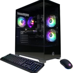 CyberPowerPC Gamer Master Gaming PC, AMD Ryzen 5 5500 3.6GHz, Radeon RX 6400 4GB, 16GB DDR4, 500GB PCIe Gen4 SSD, WiFi Ready & Windows 11 Home (GMA3100A)