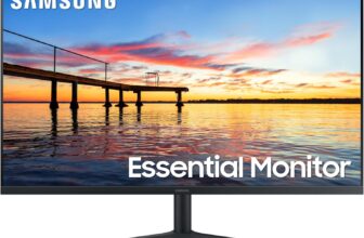 SAMSUNG 32-Inch Flat Computer Monitor, 75Hz, Borderless Display, AMD FreeSync, Game Mode, Advanced Eye Care, HDMI and DisplayPort, LS32B304NWNXGO, 2024