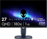Alienware 27 Gaming Monitor – AW2725DM – 27-inch QHD 180Hz 1ms Display, IPS, NVIDIA G-SYNC, AMD Freesync, VESA AdaptiveSync.