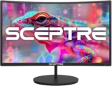 Sceptre Curved 27″ FHD 1080p 75Hz LED Monitor HDMI VGA Built-In Speakers, EDGE-LESS Metal Black 2019 (C275W-1920RN)