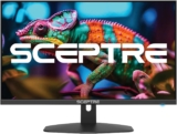 Sceptre New 27-inch Gaming Monitor 100Hz 1ms DisplayPort HDMI x2 100% sRGB AMD FreeSync Built-in Speakers, Eye Care Frameless Machine Black 2024 (E275W-FW100T)