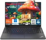 Lenovo ThinkPad E16 G2 16″ FHD+ Business Laptop Computer, AMD Octa-Core Ryzen 7 7735HS (Beat i7-1355U), 64GB DDR5 RAM, 1TB PCIe SSD, WiFi 6, Backlit KB, Fingerprint Reader, Windows 11 Pro, Vent-Hear
