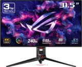 ASUS ROG Swift 32” 4K OLED Gaming Monitor (PG32UCDM) – UHD (3840 x 2160), QD-OLED, 240Hz, 0.03ms, G-SYNC Compatible, Custom Heatsink, Graphene Film, 99% DCI-P3, True 10-bit, 90W USB-C